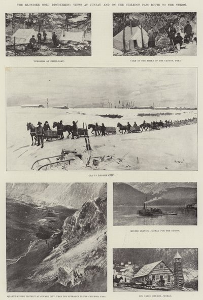 The Klondike Gold Discoveries, Views at Juneau and on the Chilkoot Pass Route to the Yukon by Henry Charles Seppings Wright